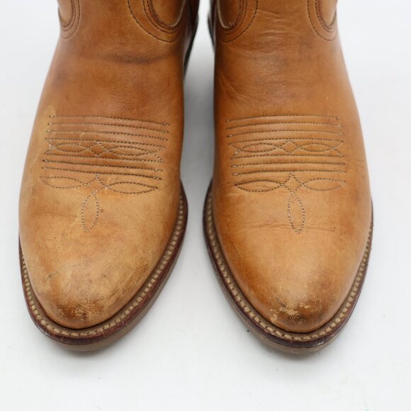 Abilene Cowboy Boots Women’s Size 6 M Brown Leather Vibram Soles USA Made - Picture 10 of 10